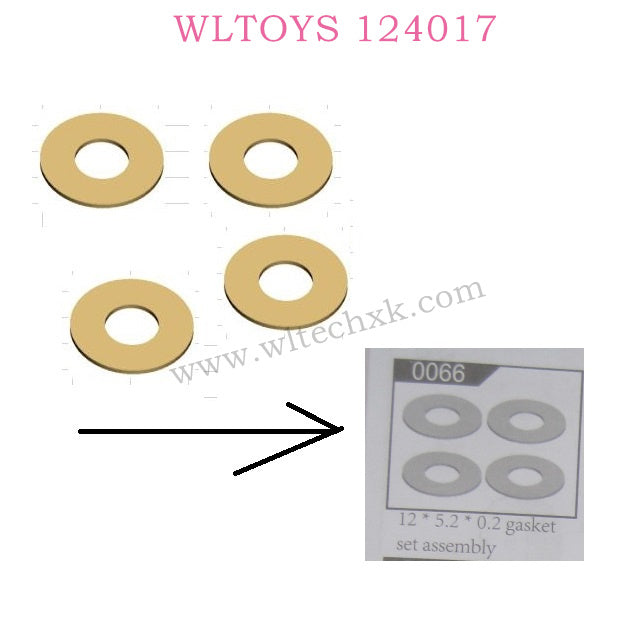 WLTOYS 124017 RC Car Original Parts 0066 Gasket