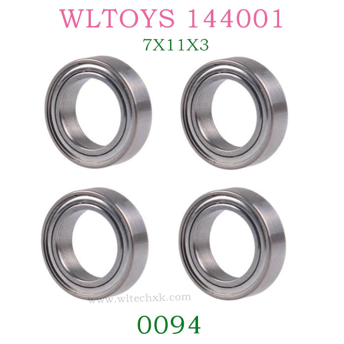 WLTOYS 144001 RC Car Original parts 0094 Rolling bearing 7X11X3