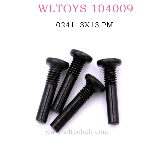 WLTOYS 104009 RC Car parts 3X13 PM Round head with upper cross 0241 Original