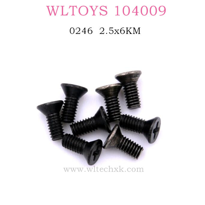 WLTOYS 104009 2.5x6KM Cross countersunk head screws 0246 Original