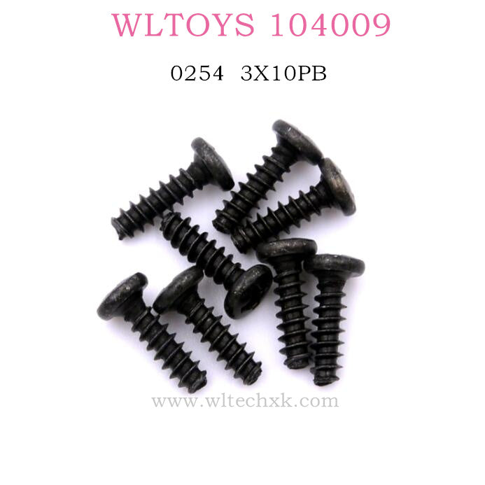 WLTOYS 104009 1/10 RC Car parts ST 3X10PB Phillips head screw 0254 Original