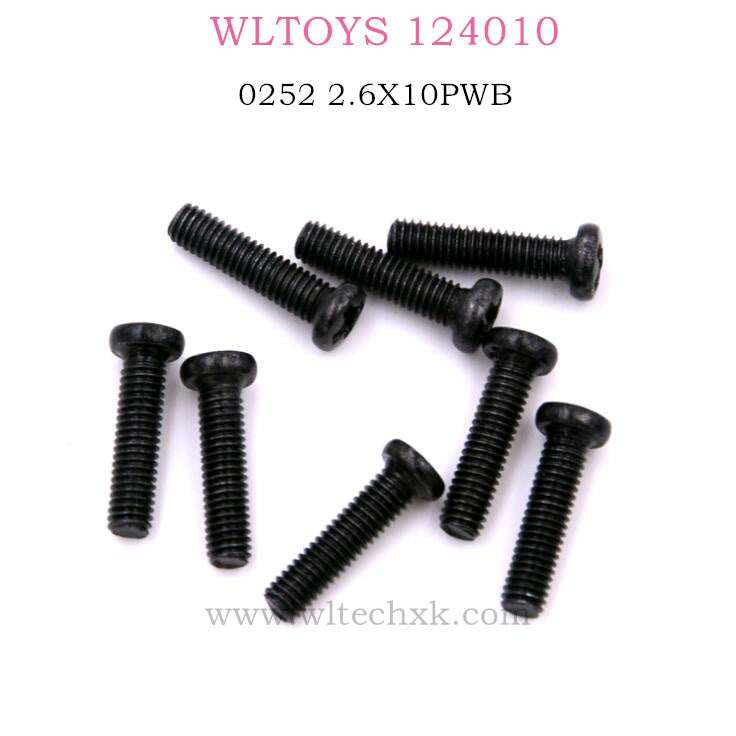 Original WLTOYS 124010 RC Car part 0256 Screws 3X12PM