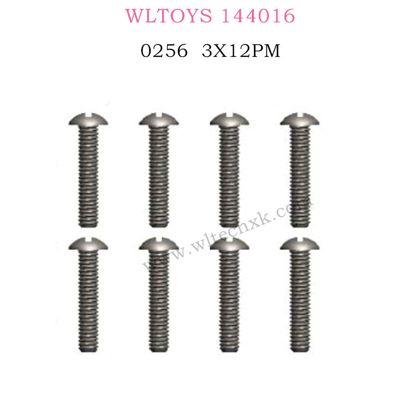 WLTOYS 144016 RC Car Part 0256 Screw 3X12PM