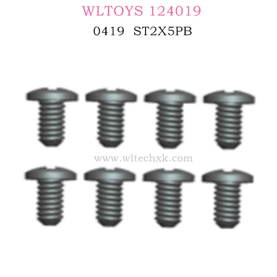 WLTOYS 124019 RC Car 0419 Screws ST2X5PB