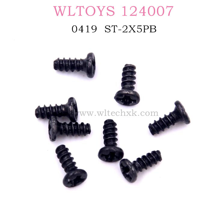 WLTOYS 124007 RC Car Original parts 0419 Screw ST 2X5PB D3.5