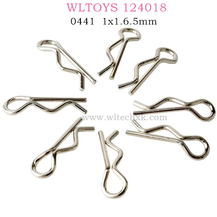 WLTOYS 124018 RC Car Original parts 0441 R-Shape Pin 1x1.6.5mm