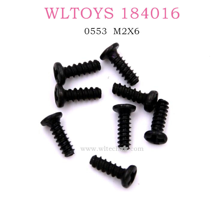 WLTOYS 184016 1/18 RC Car Original parts 0553 M2X6 Screws