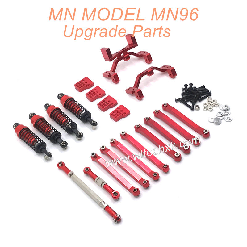 10-MN-MODEL-MN96-Upgrade-Parts-Shock-absorber-and-Connect-Rod-Red