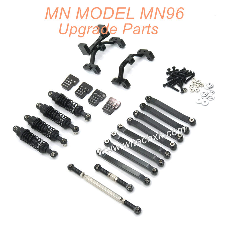 10-MNMODEL-MN96-Upgrade-Parts-Shock-absorber-and-Connect-Rod-Black