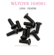 WLTOYS 104001 RC Car Original parts 1009 Phillips Round- Head Machine screw 3X8PM