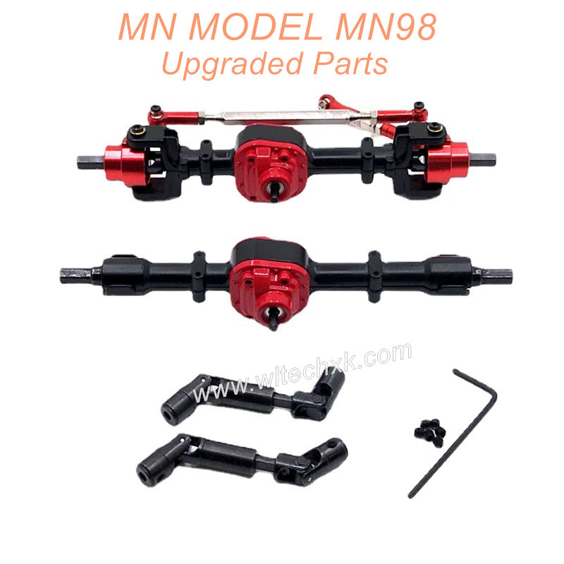 12-MN-MODEL-MN98-D98-Upgrade-Parts-Front and-Rear-Axle-Assembly-and-Transmission-Shaft-Black-1