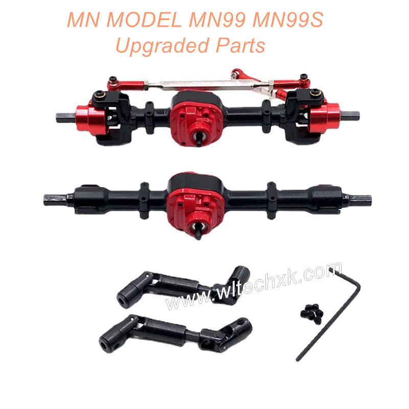 12-MN-MODEL-MN99-MN99S-Upgrade-Parts-Front and-Rear-Axle-Assembly-and-Transmission-Shaft-Black-1