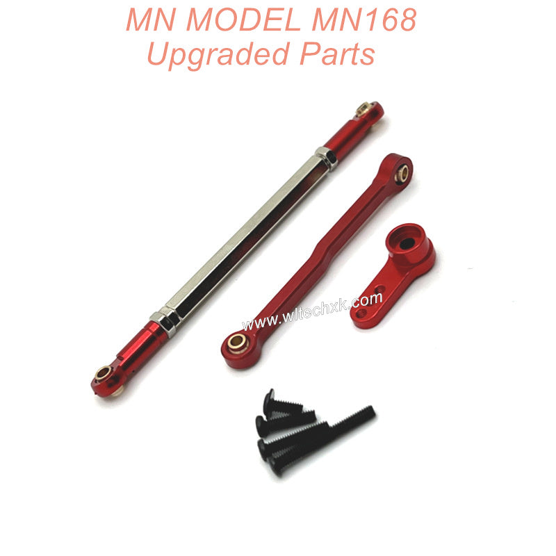 12-MN-Model-MN168-Upgrade-Metal-Steering-Rod-Servo-Arm-Red(1)