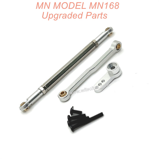 12-MN-Model-MN168-Upgrade-Metal-Steering-Rod-Servo-Arm-Silver(1)