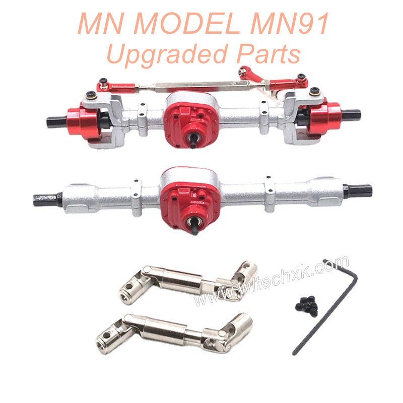 12-MNMODEL-D90-MN90-rc-car-Upgrade-Parts-Front and-Rear-Axle-Assembly-and-Transmission-Shaft-Silver-1