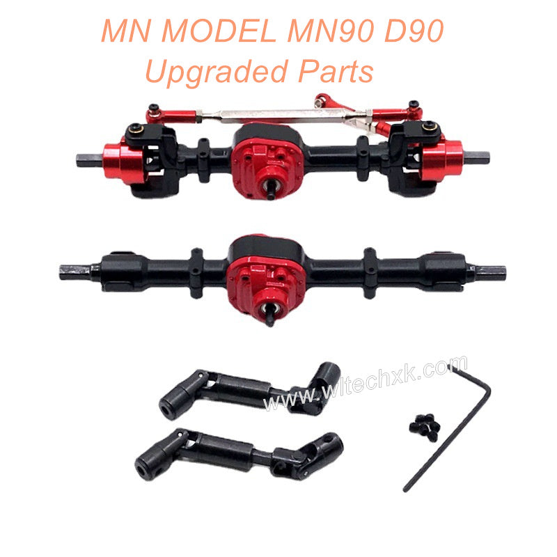 12-MNMODEL-D90-MN90-rc-car-Upgrade-Parts-Front and-Rear-Axle-Assembly-and-Transmission-Shaft-Black-1