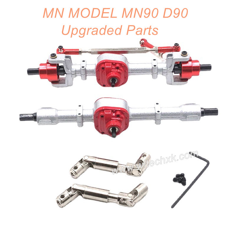 12-MNMODEL-D90-MN90-rc-car-Upgrade-Parts-Front and-Rear-Axle-Assembly-and-Transmission-Shaft-Silver-1