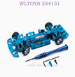 WLTOYS 284131 1/28 RC Car Upgrade Parts Metal Car Body Assembly blue