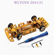 WLTOYS 284131 1/28 RC Car Upgrade Parts Metal Car Body Assembly gold