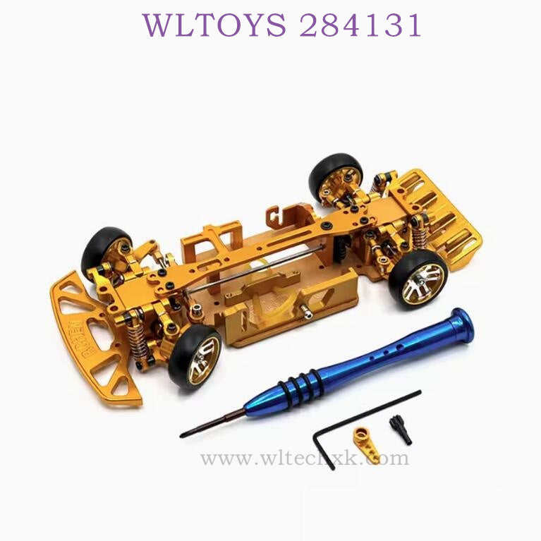 WLTOYS 284131 1/28 RC Car Upgrade Parts Metal Car Body Assembly gold