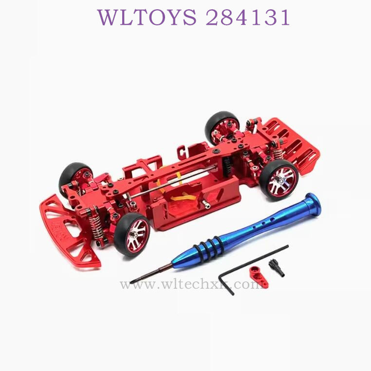 WLTOYS 284131 1/28 RC Car Upgrade Parts Metal Car Body Assembly red