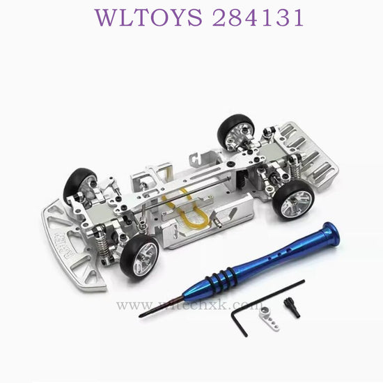 WLTOYS 284131 1/28 RC Car Upgrade Parts Metal Car Body Assembly silver