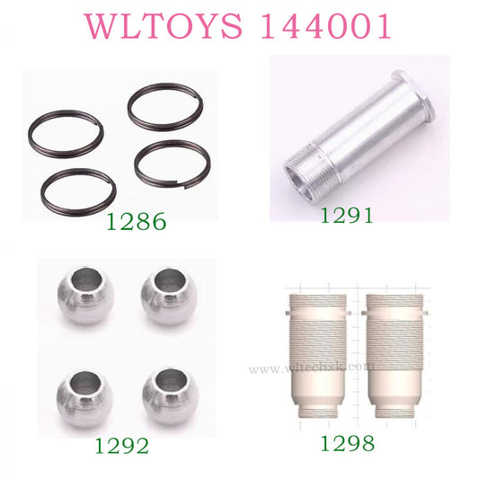 WLTOYS 144001 RC Car Original parts 1286 1291 1292 1298 Universal Cup Spring Assembly