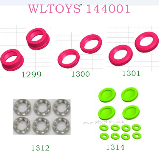 WLTOYS 144001 RC Car Original parts 1299 1300 1301 1312 Shock Cap