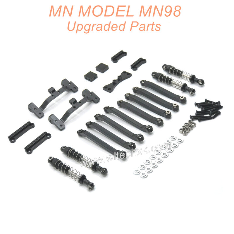 13-MN-MODEL-MN98-D98-Upgrade-Parts-Connect-Rod-and-Shocks-Black-1