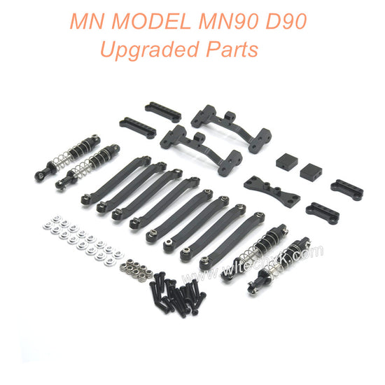 13-MNMODEL-MN90-D90-rc-car-Upgrade-Parts-Connect-Rod-and-Shocks-Black