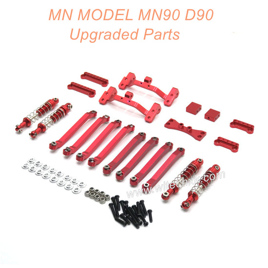 13-MNMODEL-MN90-D90-rc-car-Upgrade-Parts-Connect-Rod-and-Shocks-Red