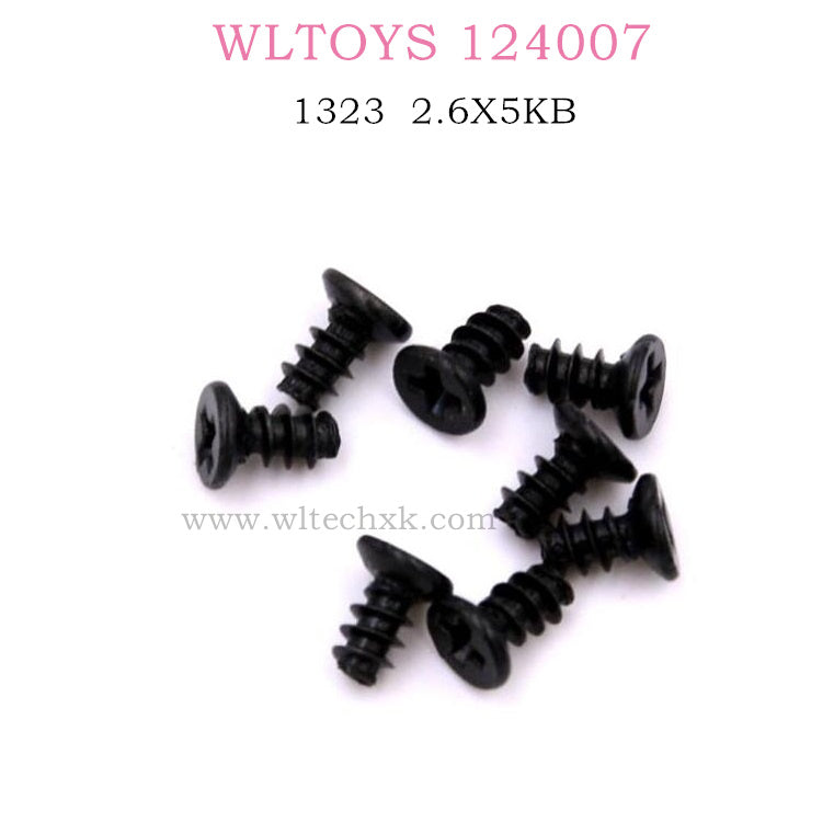 WLTOYS 124007 RC Car Original parts 1323 Cross countersunk head tapping screw 2.6X5KB D4.5