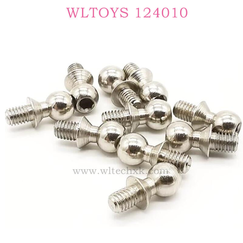 Original WLTOYS 124010 RC Car part 1338 Ball head screw 4.9X10.6