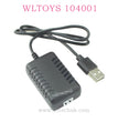 WLTOYS 104001 RC Car Original parts 1374 7.4V 2000mAh USB Charger