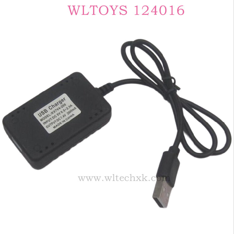 WLTOYS 124016 RC Car Original Part 1374 7.4V 2000mAh USB Charger