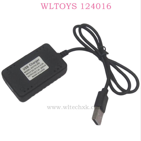 WLTOYS 124016 RC Car Original Part 1374 7.4V 2000mAh USB Charger