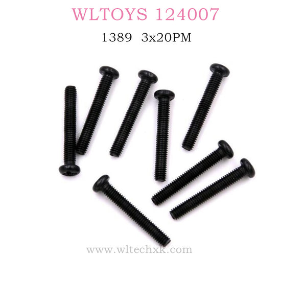 WLTOYS 124007 RC Car Original parts 1389 Screw 3x20PM D5