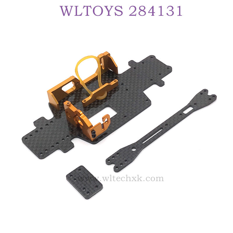 WLTOYS 284131 1/28 RC Car Upgrade Parts Carbon fiber base plate gold