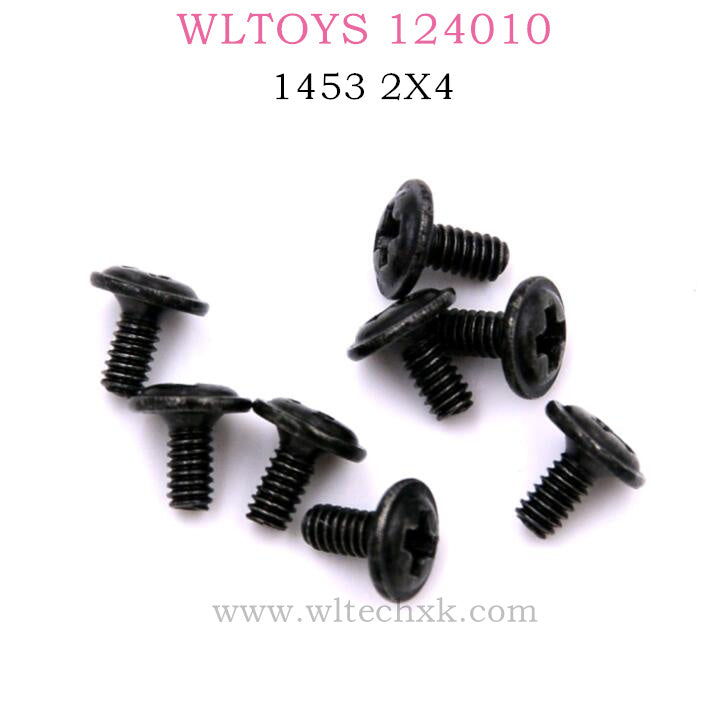 Original WLTOYS 124010 RC Car part 1453 2X4 PWM5 Cross Round Head Machine Screws