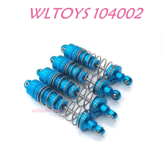 WLTOYS 104002 oil pressure shock absorber Upgrade 1/10 brushless 4WD Brushless 60km/h RC Car blue