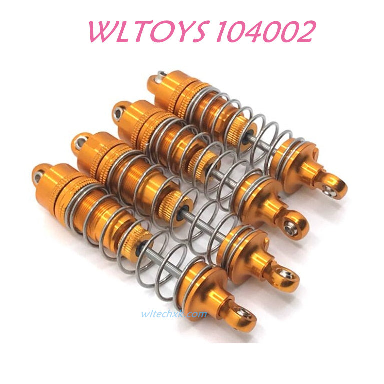 WLTOYS 104002 oil pressure shock absorber Upgrade 1/10 brushless 4WD Brushless 60km/h RC Car yellow