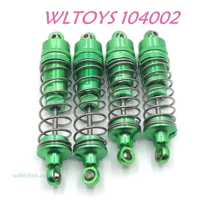 WLTOYS 104002 oil pressure shock absorber Upgrade 1/10 brushless 4WD Brushless 60km/h RC Car green