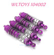 WLTOYS 104002 oil pressure shock absorber Upgrade 1/10 brushless 4WD Brushless 60km/h RC Car purple