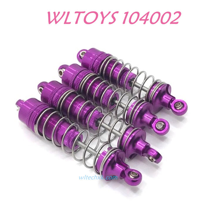 WLTOYS 104002 oil pressure shock absorber Upgrade 1/10 brushless 4WD Brushless 60km/h RC Car purple