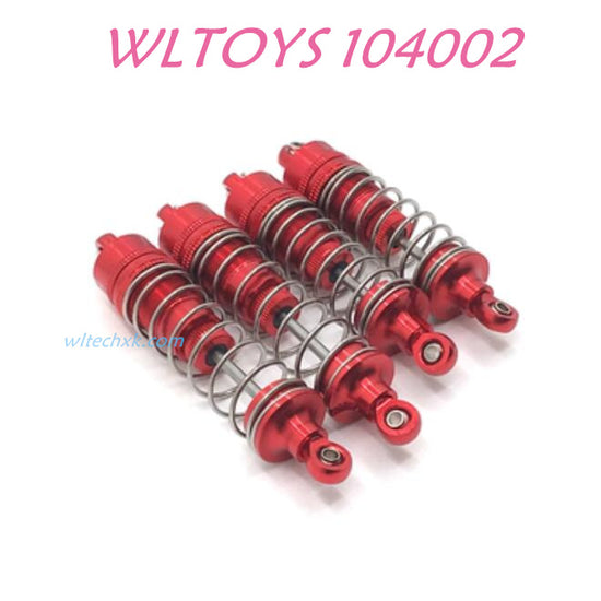 WLTOYS 104002 oil pressure shock absorber Upgrade 1/10 brushless 4WD Brushless 60km/h RC Car red