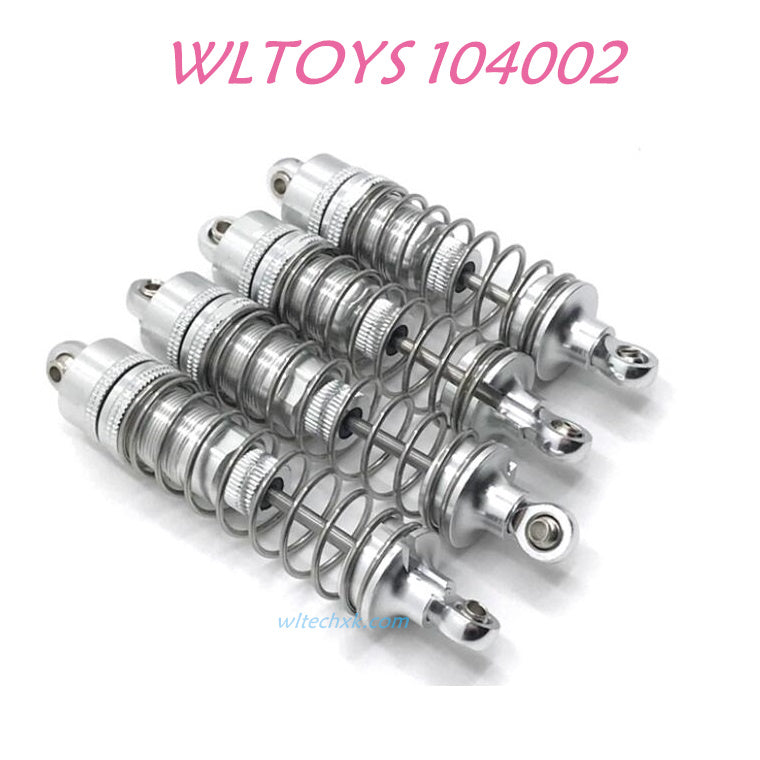 WLTOYS 104002 oil pressure shock absorber Upgrade 1/10 brushless 4WD Brushless 60km/h RC Car silver