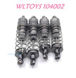 WLTOYS 104002 oil pressure shock absorber Upgrade 1/10 brushless 4WD Brushless 60km/h RC Car titanium