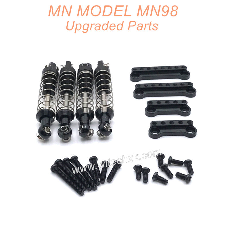 16-MN-MODEL-MN98-D98-Upgrades-Parts-Metal-Shock-and-Shock-Seat-Black