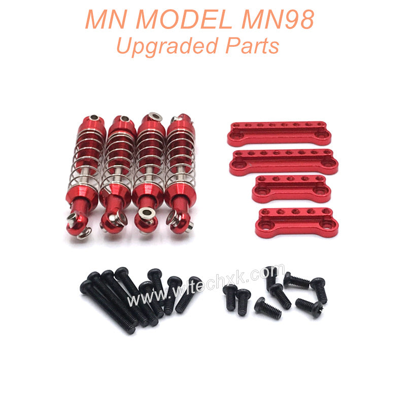 16-MN-MODEL-MN98-D98-Upgrades-Parts-Metal-Shock-and-Shock-Seat-Red