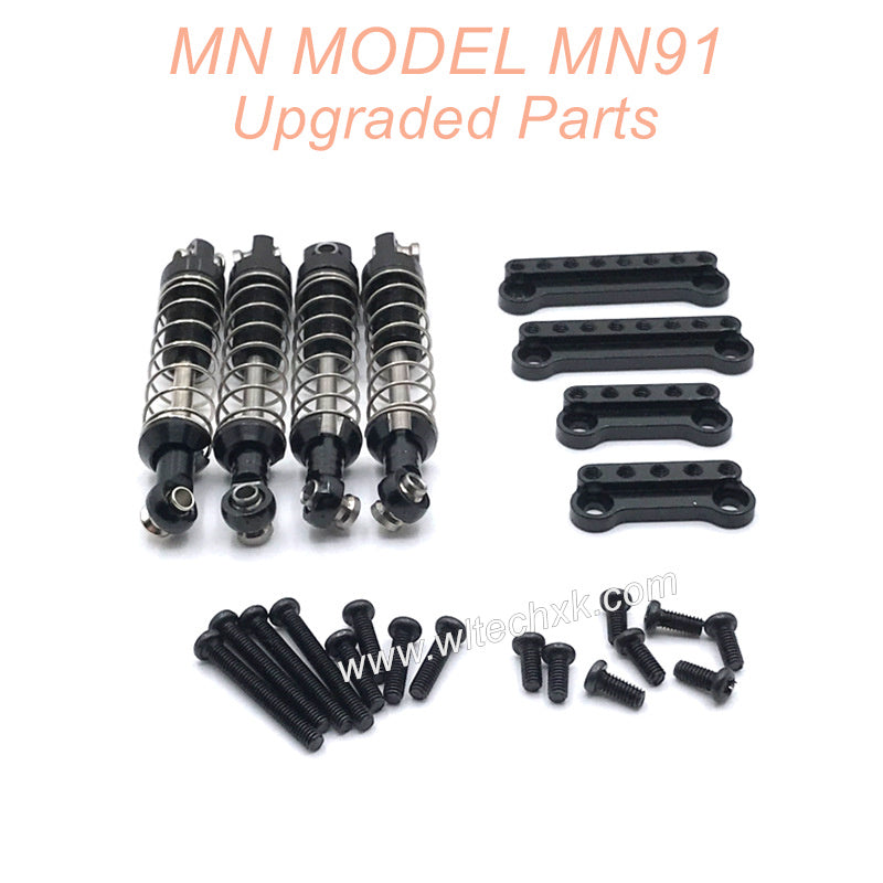 16-MNMODEL-MN91-rc-car-Upgrades-Parts-Metal-Shock-and-Shock-Seat-Black